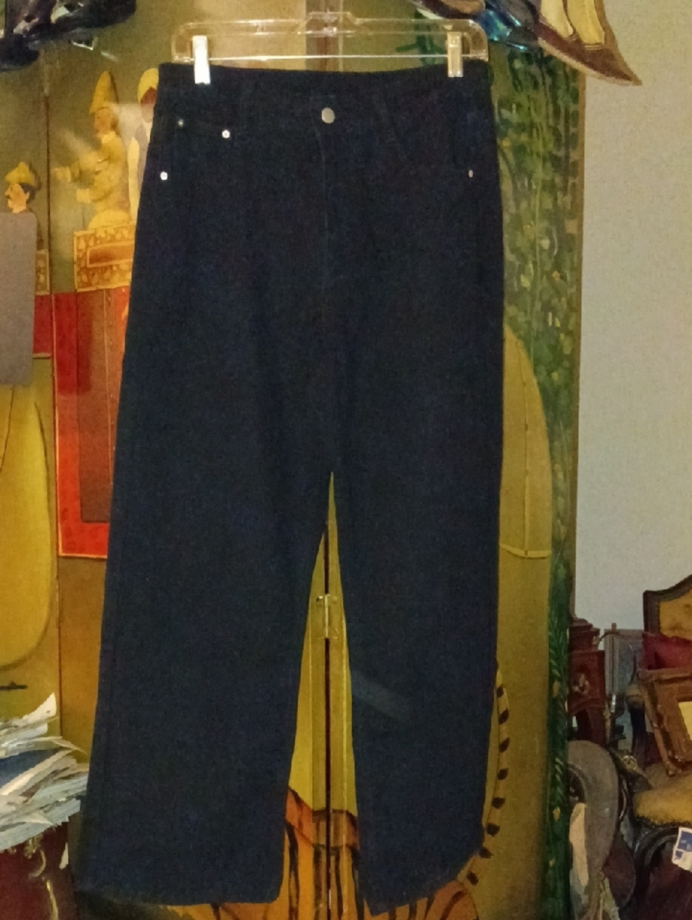 Women's Dazy Black  Large-Leg Jeans